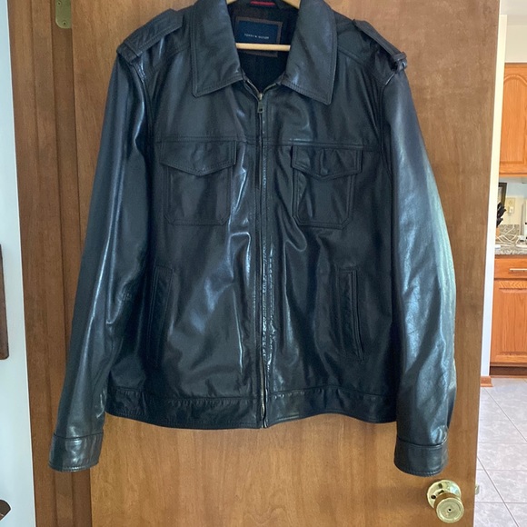 Other - Tommy Hilfiger deep brown xxl men’s leather jacket.